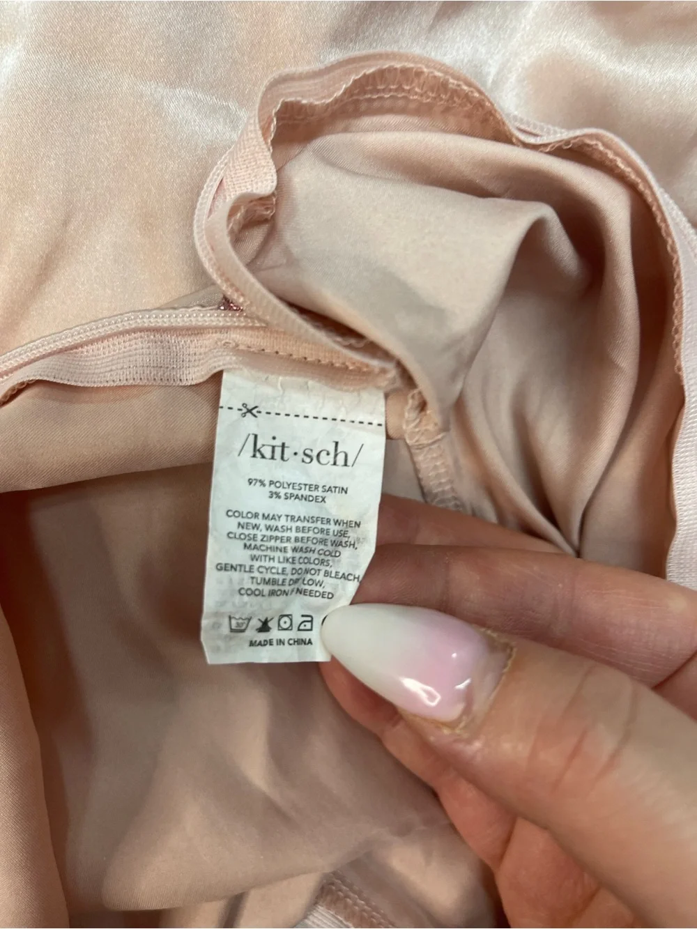 Kitsch Standard Satin Pillowcase Blush Pink